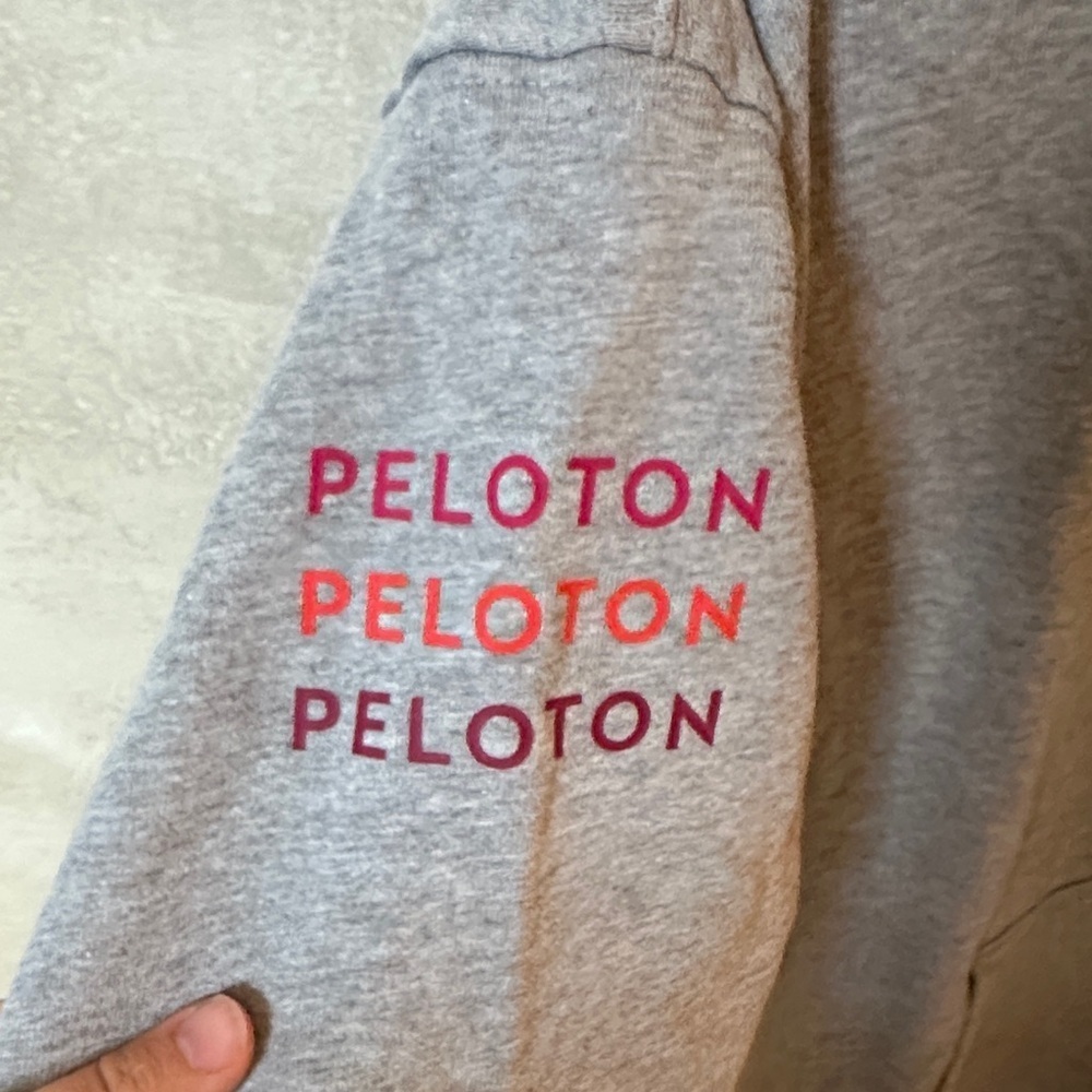 Peloton Gray Hoodie with half zip size medium - Picture 3 of 7